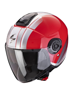 Kask otwarty Scorpion Exo-City II Vel czerwono-biały