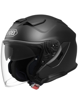 Zestaw: kask otwarty Shoei J-Cruise 3 czarny matowy + dedykowany interkom motocyklowy Sena SRL 3