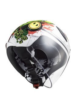 Kask otwarty dziecięcy LS2 OF602 Funny Croco biały