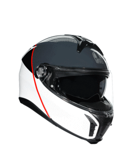 Kask szczękowy AGV Tourmodular Balance biało-szaro-czerwony