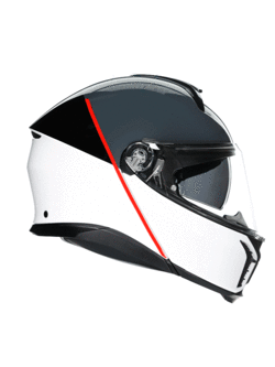 Kask szczękowy AGV Tourmodular Balance biało-szaro-czerwony