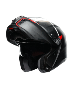 Kask szczękowy AGV Tourmodular Frequency czerwono-czarny matowy