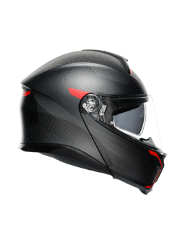 Kask szczękowy AGV Tourmodular Frequency czerwono-czarny matowy