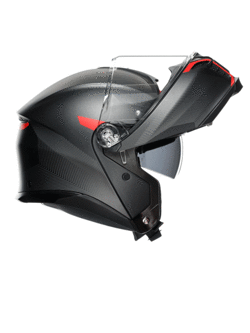 Kask szczękowy AGV Tourmodular Frequency czerwono-czarny matowy