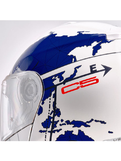 Kask szczękowy Schuberth C5 Globe niebieski