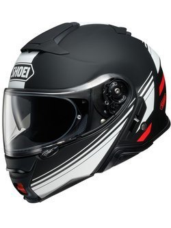 Kask szczękowy Shoei Neotec II Separator TC-5 czarno-biało-czerwony