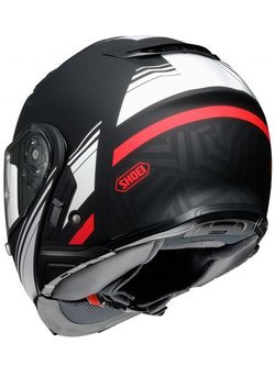 Kask szczękowy Shoei Neotec II Separator TC-5 czarno-biało-czerwony