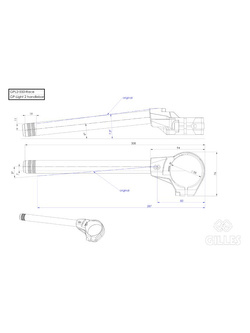 Kierownica clip-on GILLES GPL2-550-RACE BMW S 1000 RR (19-22)/ M 1000 RR (21-22) czarna [średnica: 55mm]