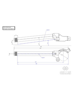 Kierownica clip-on GILLES GPL2-550-STREET BMW M 1000 RR (21-22)/ S 1000 RR (19-) czarna [średnica: 55mm]