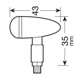 Kierunkowskazy Lampa Drop czarne