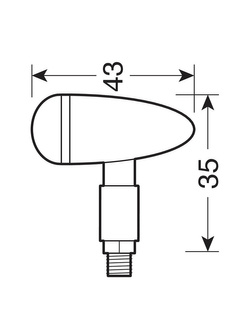 Kierunkowskazy Lampa Drop srebrne