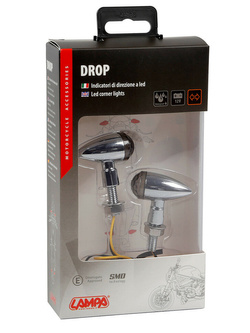 Kierunkowskazy Lampa Drop srebrne