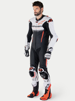 Kombinezon motocyklowy jednoczęściowy skórzany Alpinestars GP-R7 1PC czarno-biały