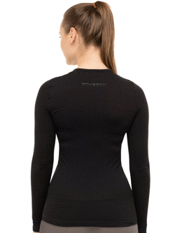 Koszulka unisex Brubeck Base Layer z długim rękawem czarna