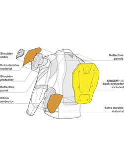 Kurtka motocyklowa Shima Mesh Pro czarno-biała