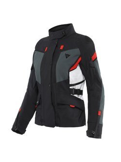 Kurtka motocyklowa damska tekstylna Dainese Carve Master 3 Gore-Tex czarno-szaro-czerwona