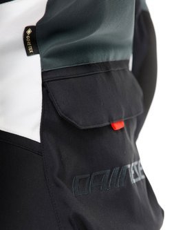 Kurtka motocyklowa damska tekstylna Dainese Carve Master 3 Gore-Tex czarno-szaro-czerwona