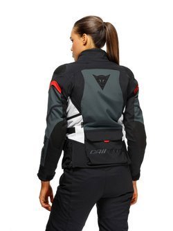 Kurtka motocyklowa damska tekstylna Dainese Carve Master 3 Gore-Tex czarno-szaro-czerwona