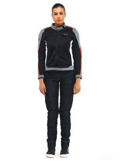 Kurtka motocyklowa damska tekstylna Dainese Hydraflux 2 Air D-Dry czarno-szaro-czerwona