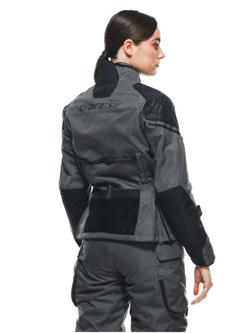 Kurtka motocyklowa damska tekstylna Dainese Ladakh 3L D-Dry szaro-czarna