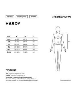 Kurtka motocyklowa damska tekstylna Rebelhorn Hardy II szaro-czarna 