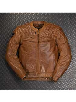 Kurtka motocyklowa skórzana 4SR Scrambler Cognac II brązowa