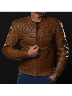 Kurtka motocyklowa skórzana 4SR Scrambler Cognac II brązowa