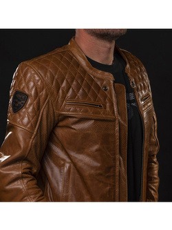 Kurtka motocyklowa skórzana 4SR Scrambler Cognac II brązowa