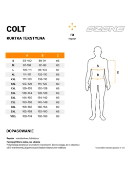 Kurtka motocyklowa skórzana Ozone Colt czarna