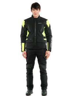 Kurtka motocyklowa tekstylna Dainese Tonale D-Dry® czarno-fluo żółta