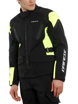 Kurtka motocyklowa tekstylna Dainese Tonale D-Dry® czarno-fluo żółta