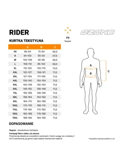 Kurtka motocyklowa tekstylna Ozone Rider czarna