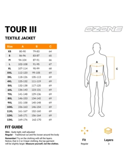 Kurtka motocyklowa tekstylna Ozone Tour III czarna