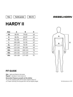 Kurtka motocyklowa tekstylna Rebelhorn Hardy II czarna