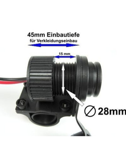 Ładowarka Dual USB Touratech z mocowaniem na kierownicy 22 mm / 25 mm [12/24V]