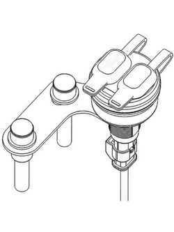 Ładowarka Dual USB Touratech z mocowaniem nad zaciskiem kierownicy 