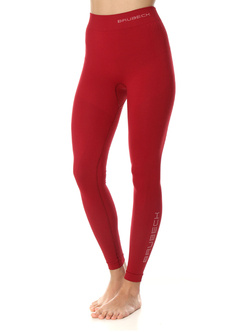 Legginsy termoaktywne damskie BRUBECK Extreme Thermo bordowe