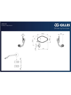 Lusterko motocyklowe GILLES Stratos M03-02-BD na koniec kierownicy aluminiowe czarne