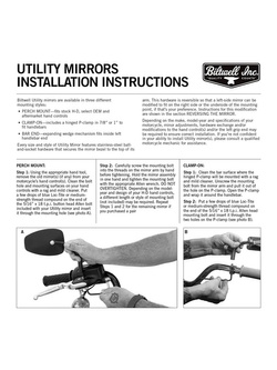 Lusterko motocyklowe uniwersalne Biltwell Round Clamp-on czarne