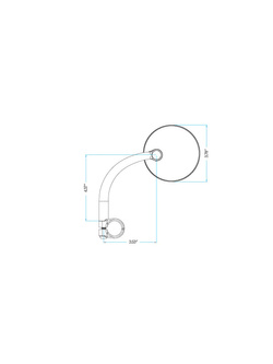 Lusterko motocyklowe uniwersalne Biltwell Round Clamp-on czarne