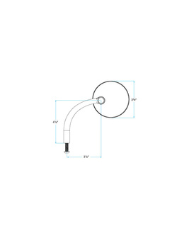 Lusterko motocyklowe uniwersalne Biltwell Round czarne