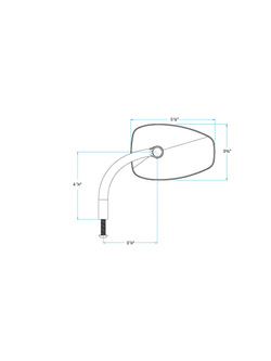 Lusterko motocyklowe uniwersalne Biltwell Teardrop czarne