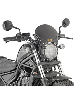 Szyba motocyklowa Kappa Honda CMX 500 Rebel (17-19) czarna [mocowanie w zestawie]