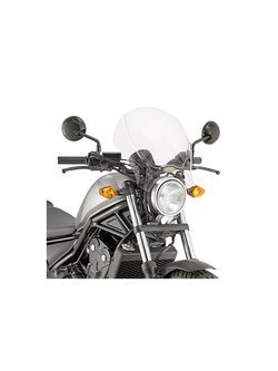 Szyba motocyklowa Kappa 100ALBK Honda CMX 500 Rebel (17-19) czarna [mocowanie w zestawie]