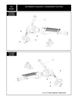 Mocowanie sportowych podnóżków PUIG do Honda CB600F Hornet/1000R / CBR600F/RR/900RR/Fire Blade/1000RR / VTR1000SP-1/SP-2 (pasażera)