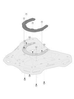 Mocowanie tank ring PRO Sw-Motech do stelaża STREET-RACK z płytą montażową