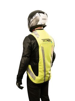 Motocyklowa kamizelka z poduszką powietrzną Helite E-Turtle 2 fluo żółta