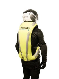 Motocyklowa kamizelka z poduszką powietrzną Helite E-Turtle 2 fluo żółta