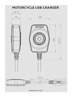 Motocyklowa ładowarka USB Quad Lock