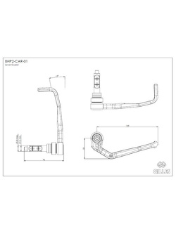 Osłona dźwigni hamulca GILLES BHP2-CAR-01 aluminiowa czarna